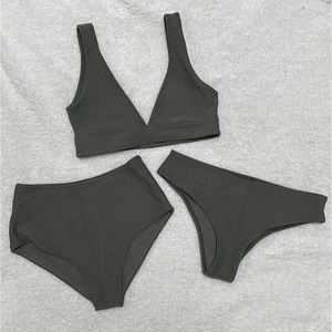 Wanderlust Swim Olive 3-Piece Bathing Suit Set